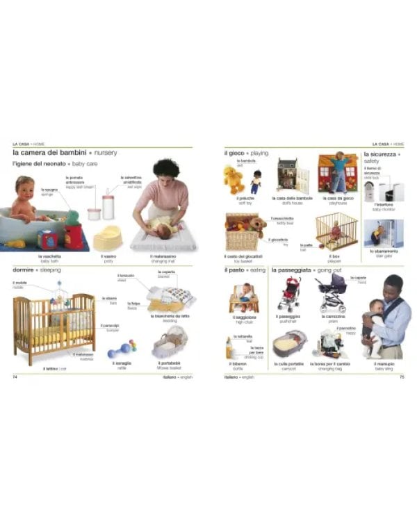 Italian-English Bilingual Visual Dictionary with Free Audio App