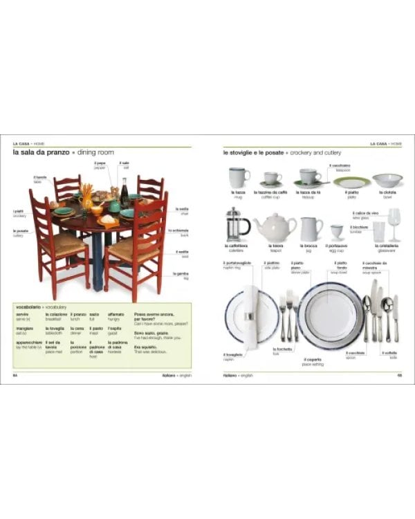 Italian-English Bilingual Visual Dictionary with Free Audio App