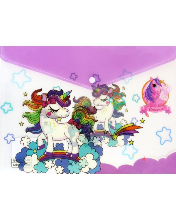 Папка на кнопке Unicorn, в ассортименте