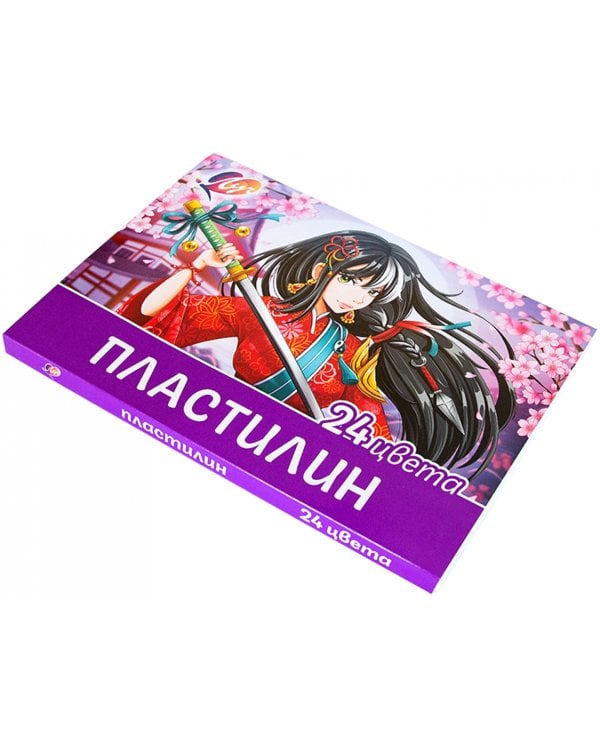 Пластилин Аниме. Сакура, 24 цвета, стек