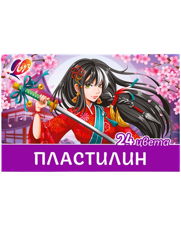 Пластилин Аниме. Сакура, 24 цвета, стек