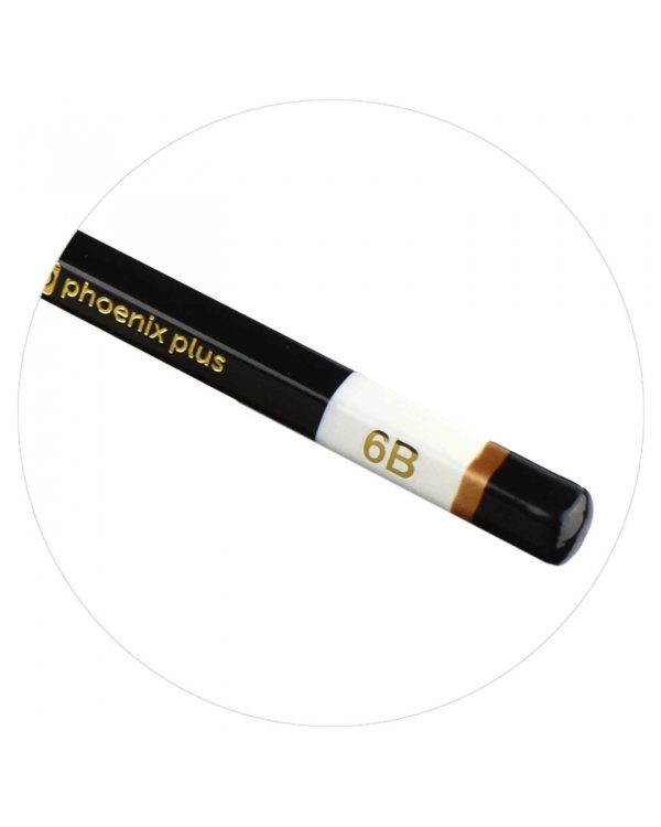 Карандаш чернографитный Жираф, 6B