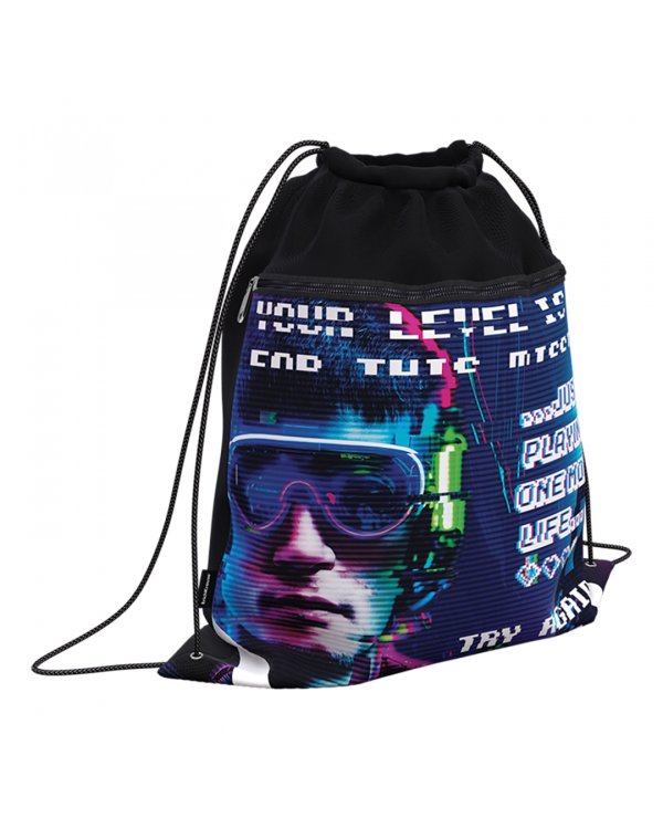 Мешок для обуви с карманом на молнии Cyber Game