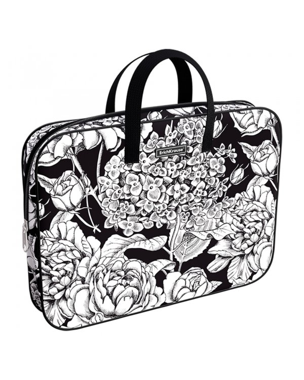 Папка текстильная на молнии с ручками Flower Sketch, A4+