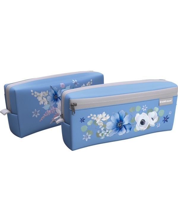 Пенал квадро Pastel Bloom. Light Blue, 2 отделения