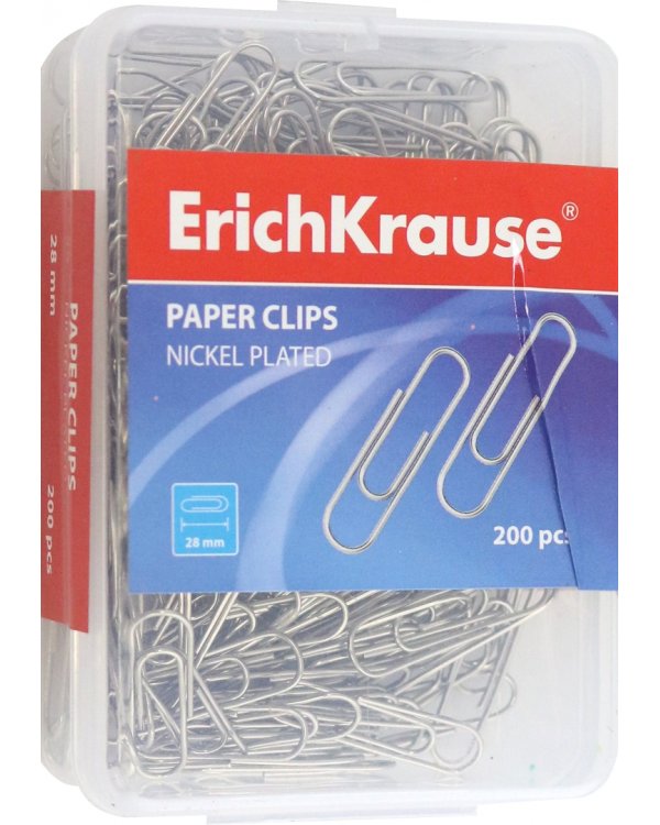 Скрепки металлические, 28 мм, 200 штук