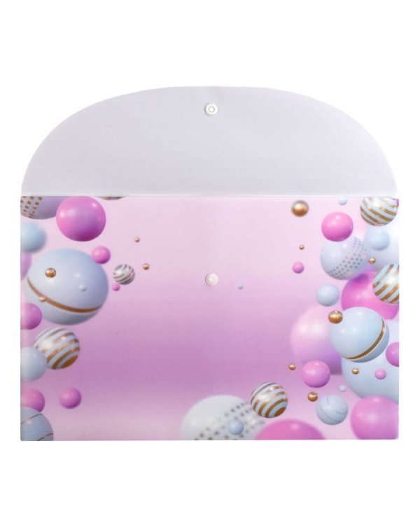 Папка для документов пластиковая Цветные пузыри, А4