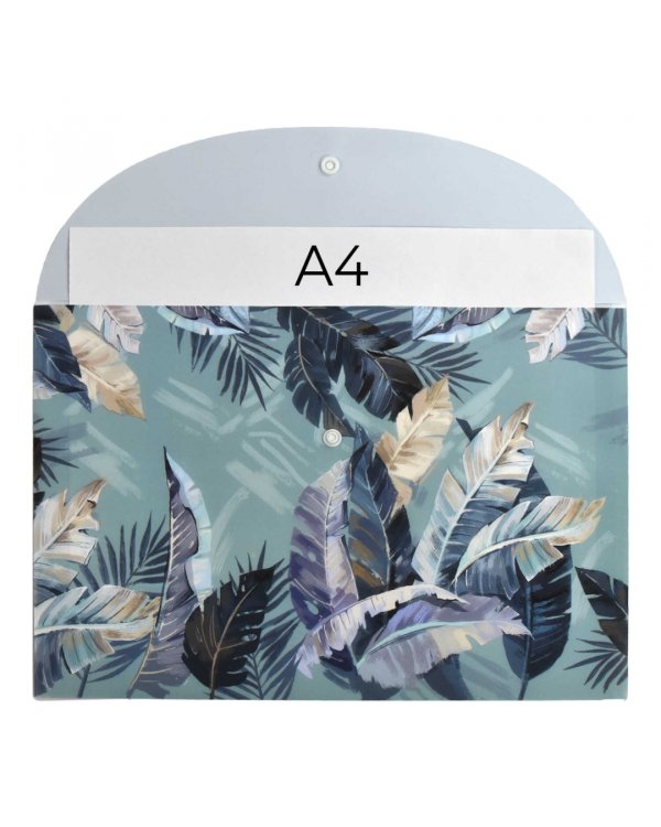 Папка для документов пластиковая Листья, А4