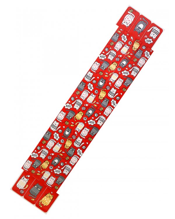 Набор закладок-ляссе Котики 3, 6 штук