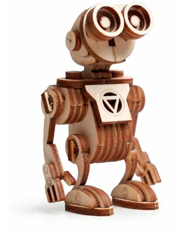 Конструктор 3D деревянный подвижный Робот Санни