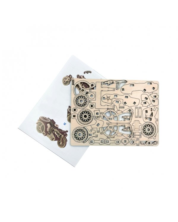 Деревянный конструктор, сборная модель Мотоцикл М72
