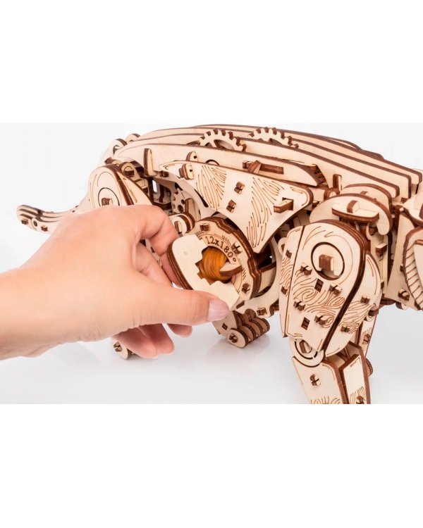 Сборная модель деревянная, конструктор 3D Механический Кот (Кошка)