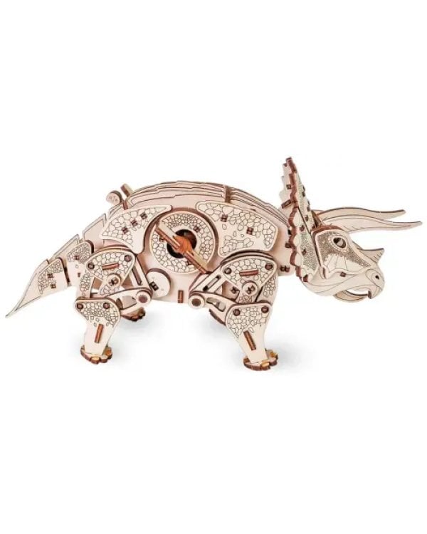 Конструктор деревянный 3D Динозавр Трицератопс