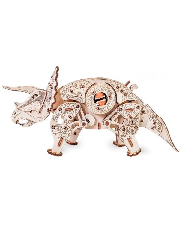 Конструктор деревянный 3D Динозавр Трицератопс