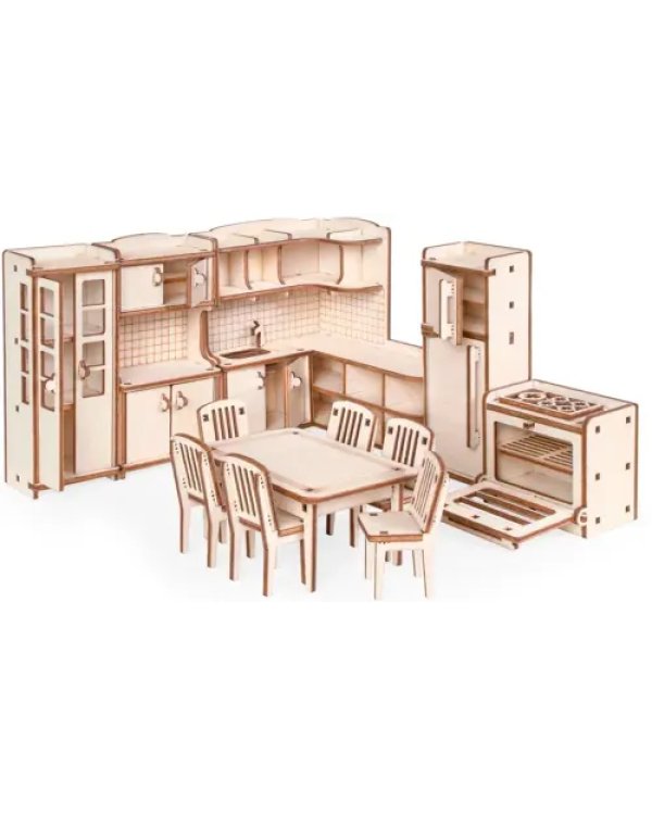 Набор кукольной мебели. Кухня для домика Венеция