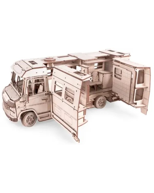 Конструктор 3D деревянный Пикник. Домик для кукол на колесах