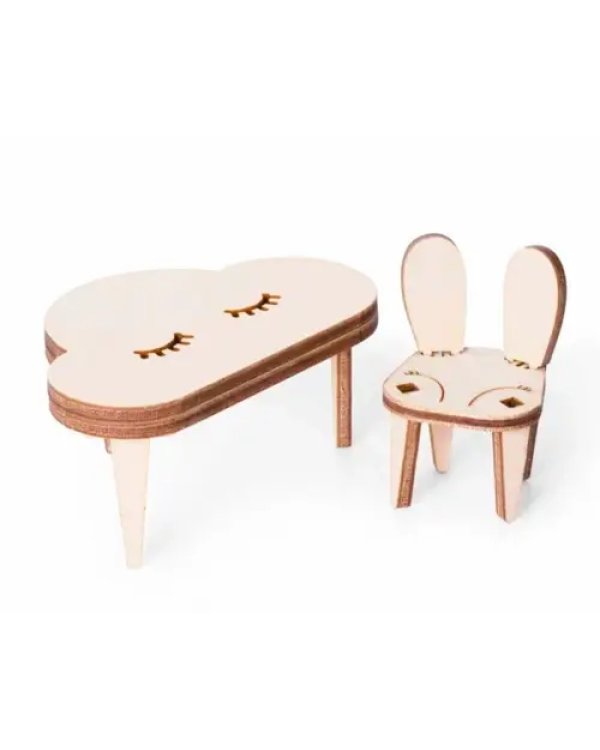 Большая Детская комната. Набор сборной кукольной мебели 