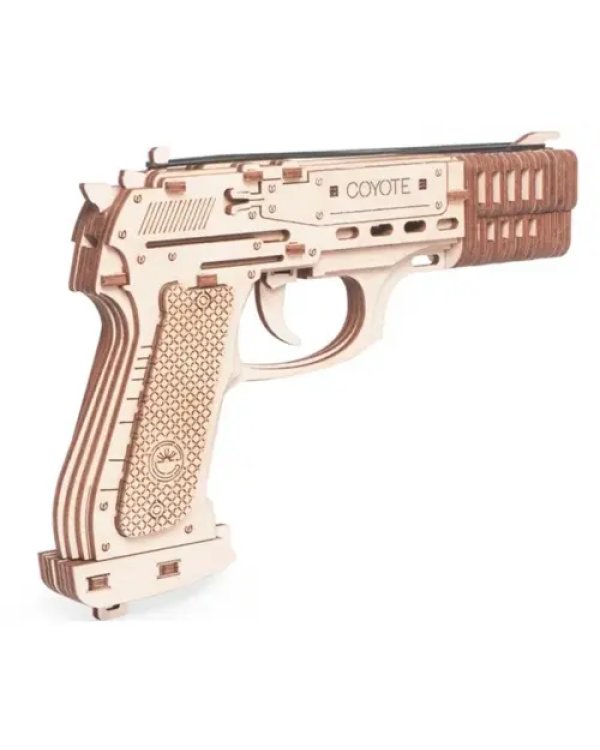Деревянный конструктор Пистолет-резинкострел Койот