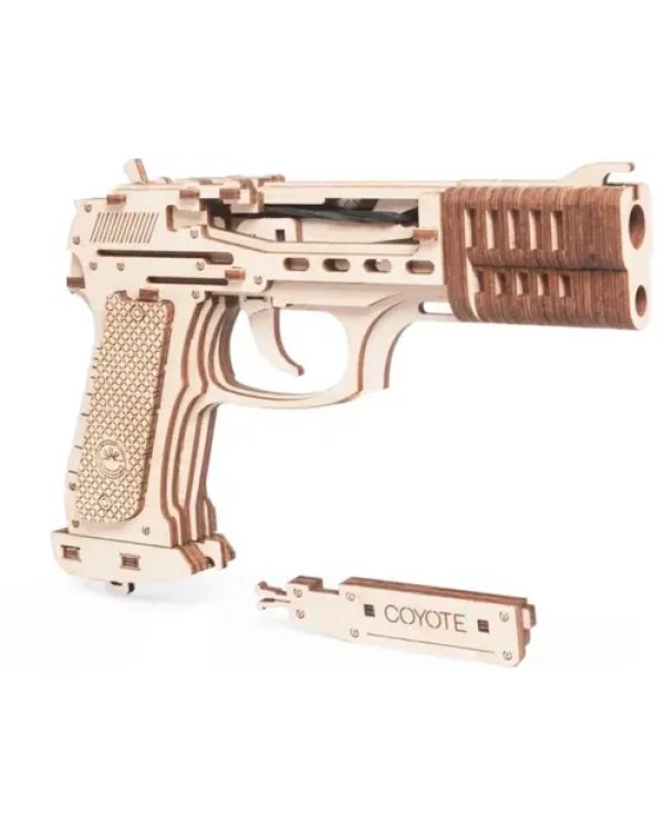 Деревянный конструктор Пистолет-резинкострел Койот