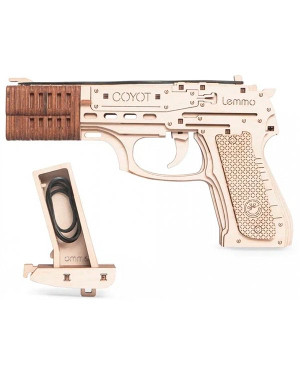 Деревянный конструктор Пистолет-резинкострел Койот