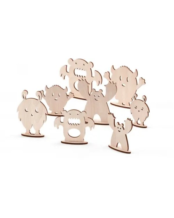 Конструктор 3D деревянный. Пистолет-резинкострел с мишенями