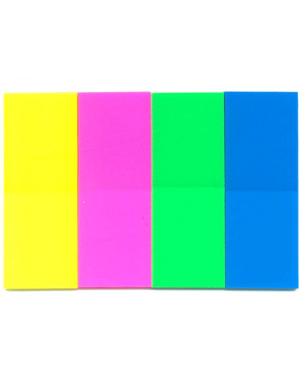 Закладки клейкие пластиковые Neon, 100 листов, 4 цвета