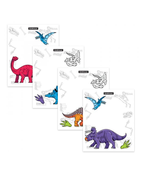 Набор обложек для тетрадей и дневников Dino Planet, 12 штук