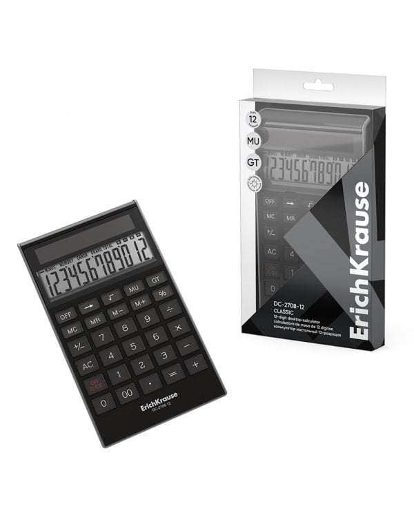 Калькулятор настольный 12-разрядов DC-2708-12 Classic, черный