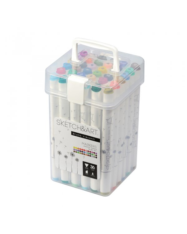 Набор двусторонних скетч-маркеров Sketch&amp;Art, 36 цветов