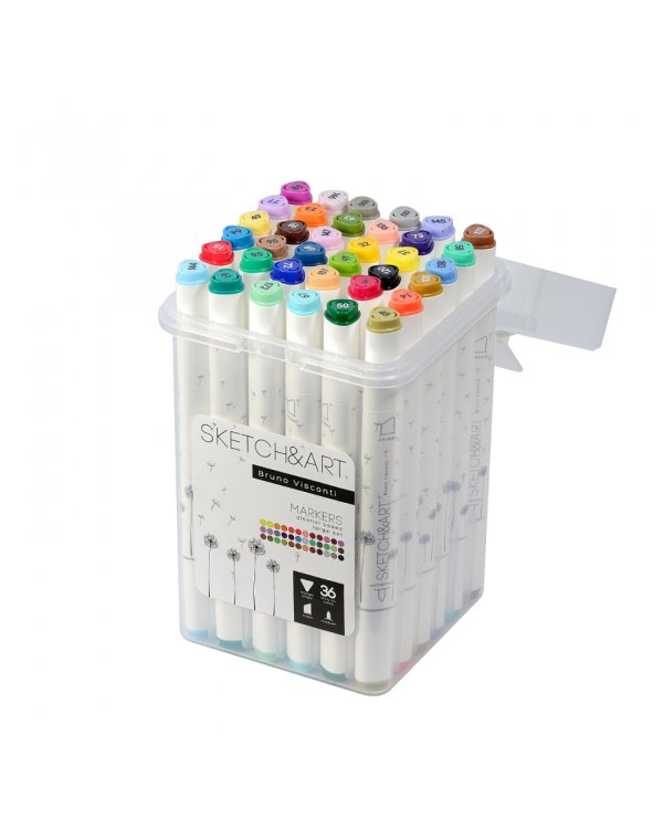 Набор двусторонних скетч-маркеров Sketch&amp;Art, 36 цветов