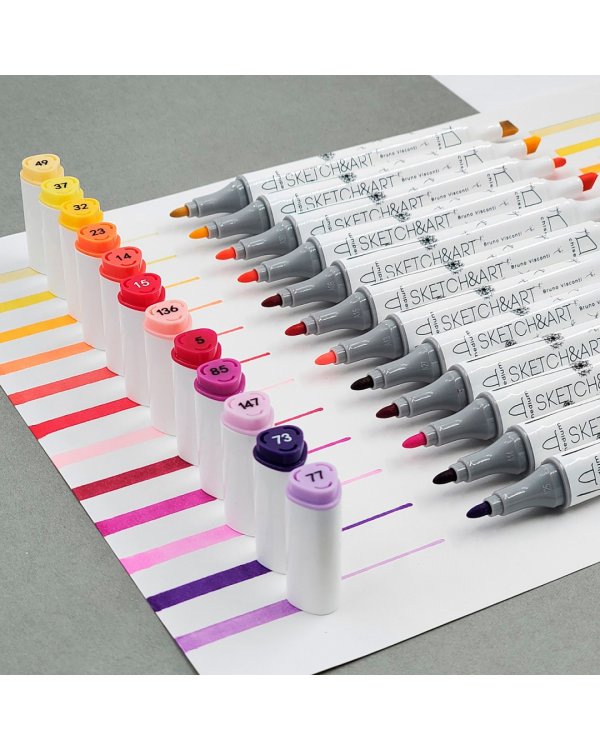Набор двусторонних скетч-маркеров Sketch&amp;Art, 36 цветов