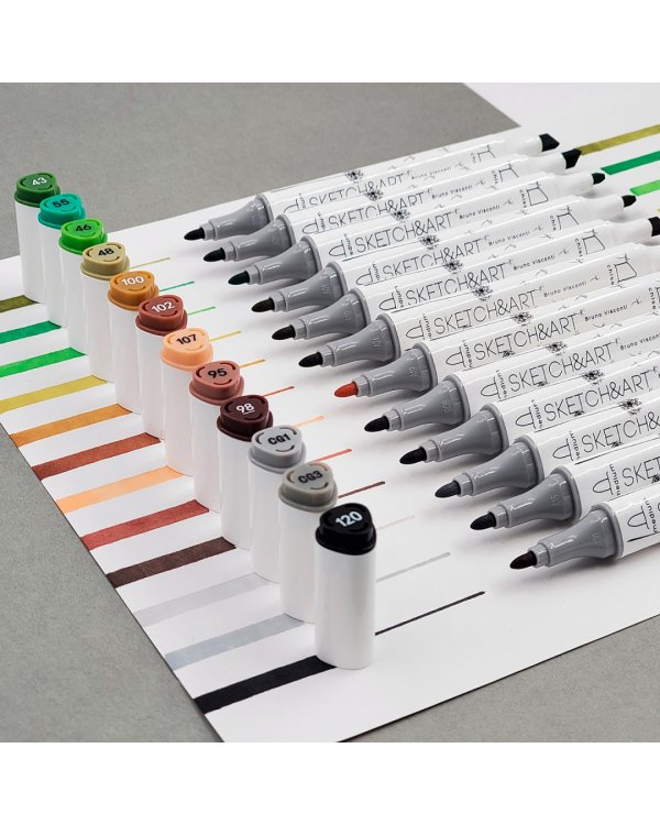 Набор двусторонних скетч-маркеров Sketch&amp;Art, 36 цветов