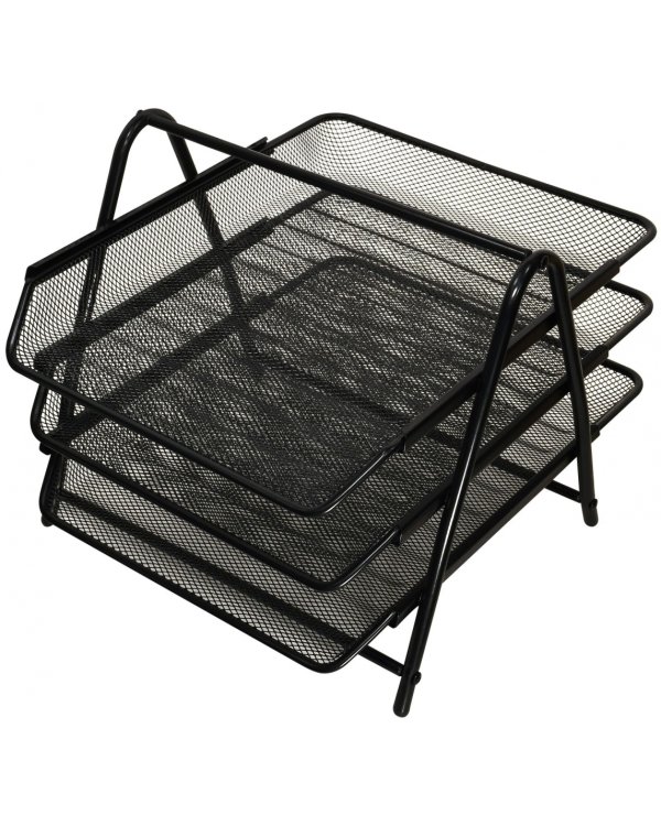 Лоток горизонтальный, черный, 3 штуки