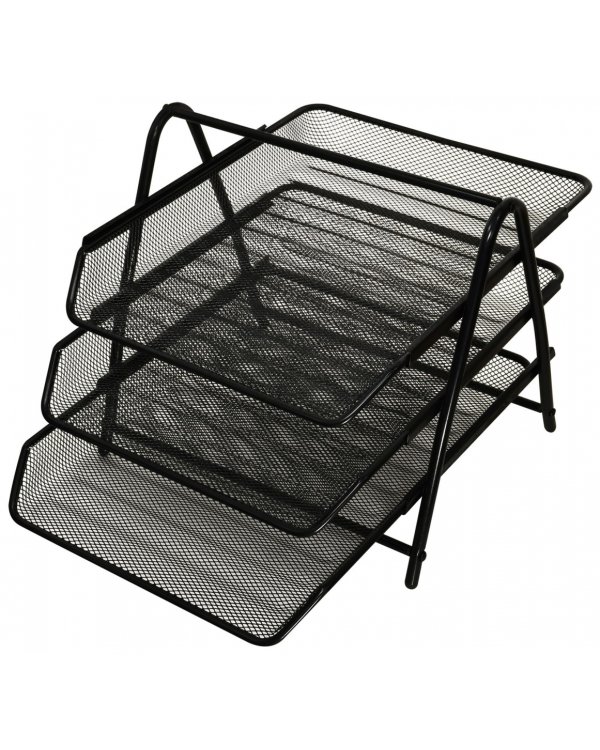 Лоток горизонтальный, черный, 3 штуки