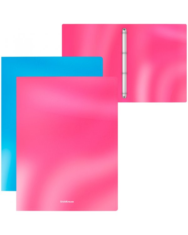 Папка на 4 кольцах пластиковая Glossy Bubble Gum, арома, 24мм, A4, ассорти