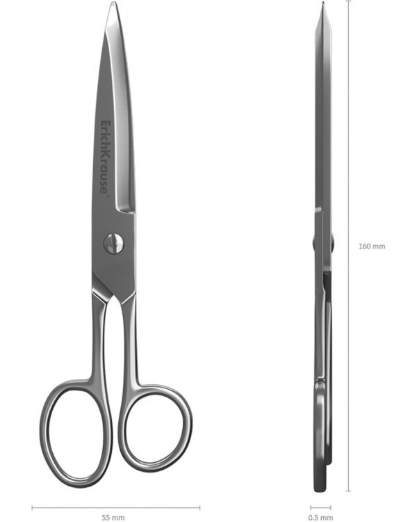 Ножницы Ferro, цельнометаллические, 16 см