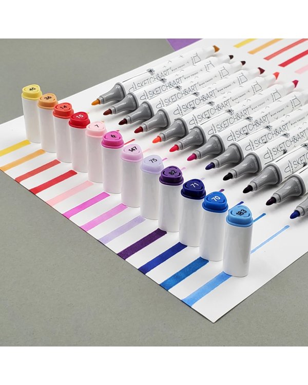 Набор двусторонних скетч-маркеров Sketch&amp;Art, 24 цвета