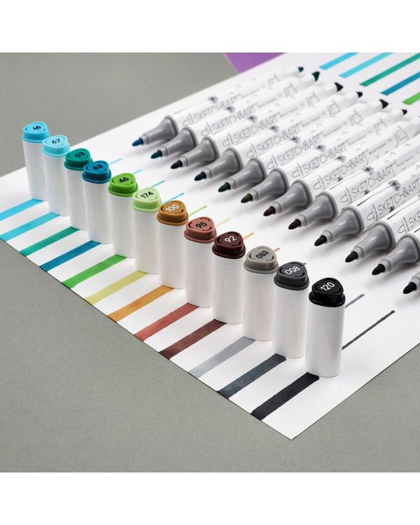 Набор двусторонних скетч-маркеров Sketch&amp;Art, 24 цвета