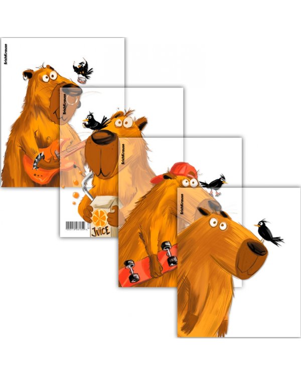 Набор обложек для тетрадей и дневников Happy Capy, 12 штук