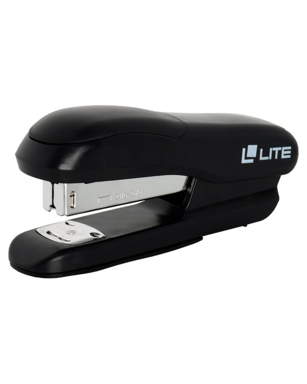 Степлер LITE №24/6-26/6 до 25 листов, пластик, черный