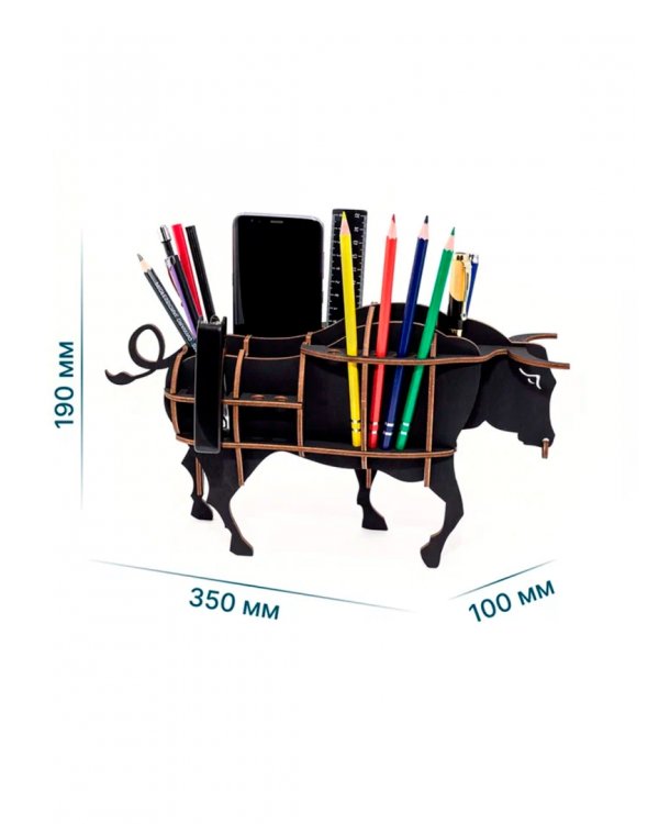 Сборная модель Настольный органайзер Бык