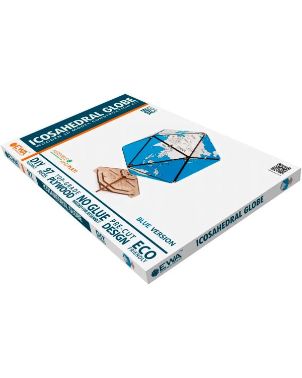 Конструктор деревянный 3D Глобус Икосаэдр с секретом