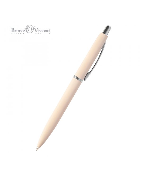 Ручка шариковая автоматическая San Remo, синяя, цвет корпуса пудровый, в футляре