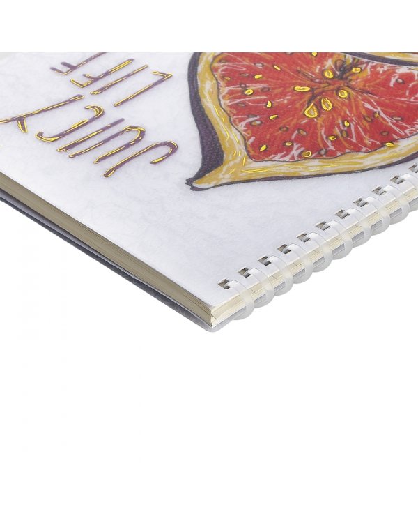 Тетрадь Juicy Life. Инжир, 60 листов, клетка, силиконовый гребень