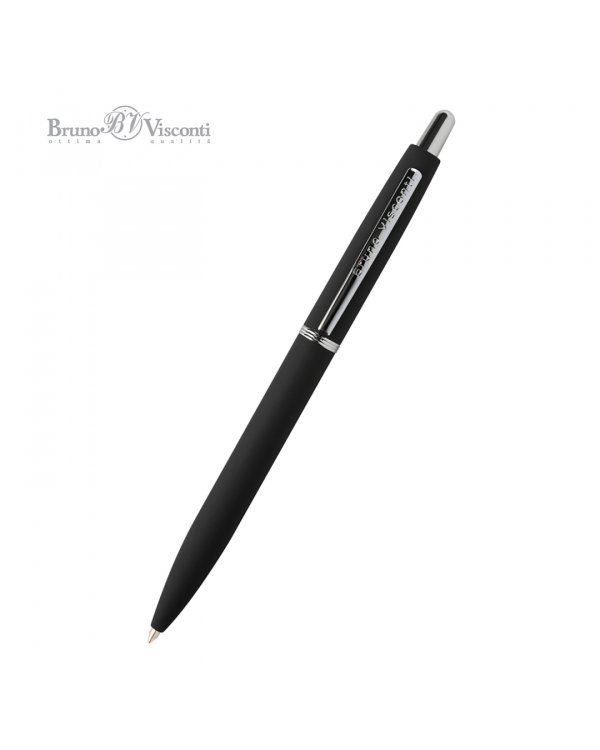 Ручка шариковая автоматическая San Remo, синяя, цвет корпуса черный, в футляре