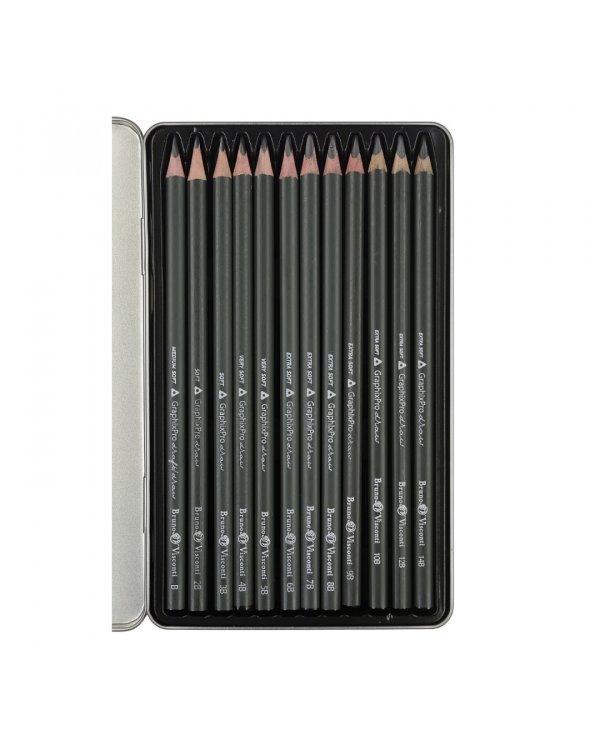 Набор чернографитовых карандашей GraphixPro, 12 штук