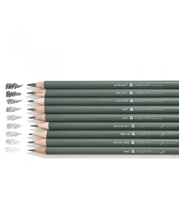 Набор чернографитовых карандашей GraphixPro, 12 штук