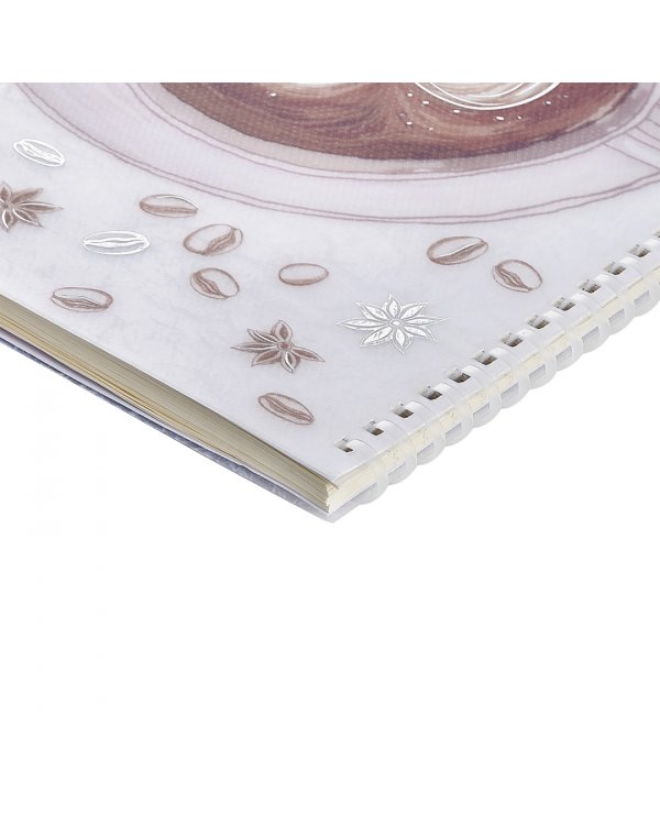 Тетрадь Счастье в кофе. Cappuccino, 60 листов, клетка, силиконовый гребень