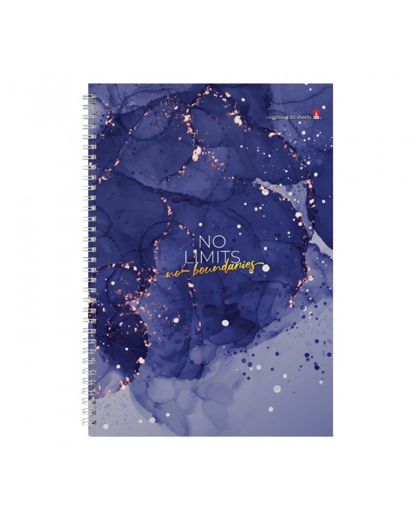 Тетрадь Мрамор, 80 листов, клетка, А4, гребень, в ассортименте