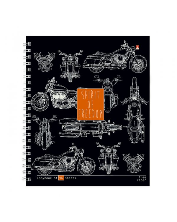 Тетрадь Blueprint, 96 листов, клетка, А5+, в ассортименте